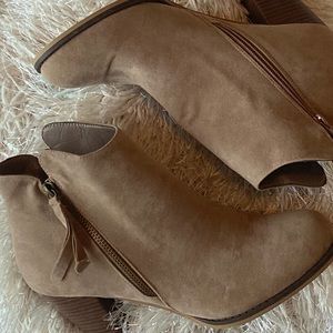 Block heel booties